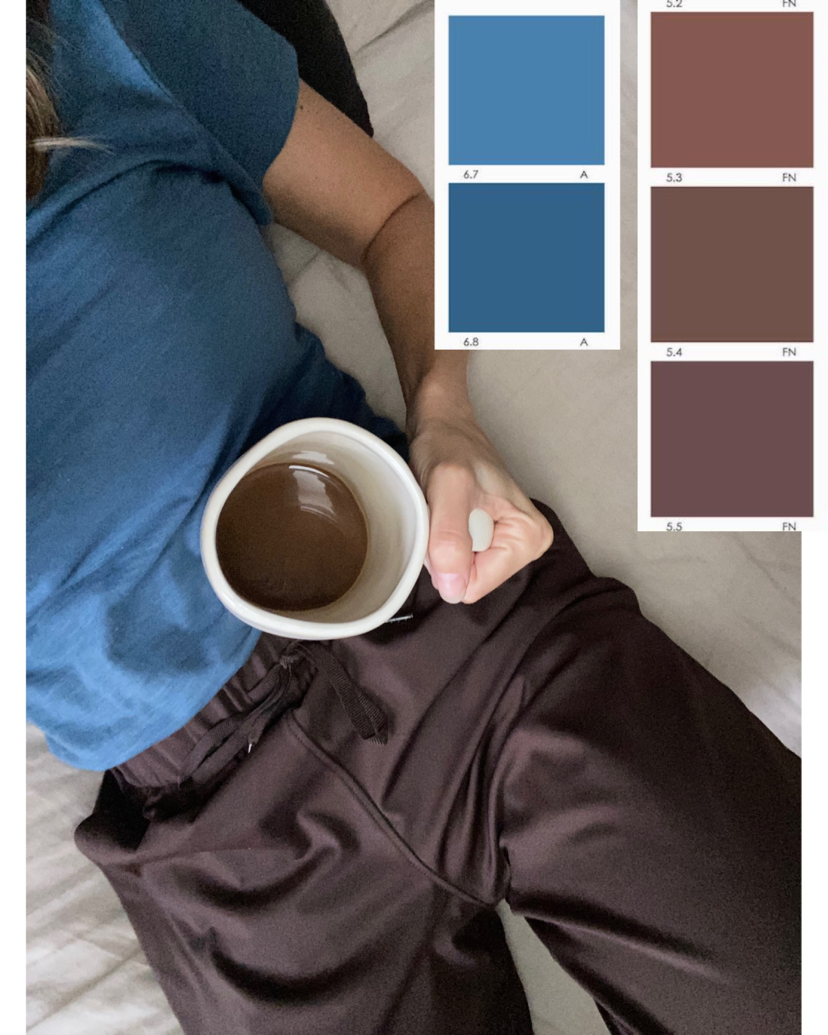 Took a moment to relax and finish my coffee… and I just had to share this dynamite #softautumn color combo!!
Target tee and Amazon joggers linked below.