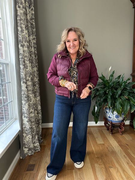 Work from home look. I always need a little jacket just for comfort no matter how much I turn the heat up. This one is great. Love the scuba knit sleeves  
Premium denim by mother denim. Wearing size 32. 
Blouse size L
Jacket size 2.0

#LTKover40 #LTKmidsize #LTKfindsunder100