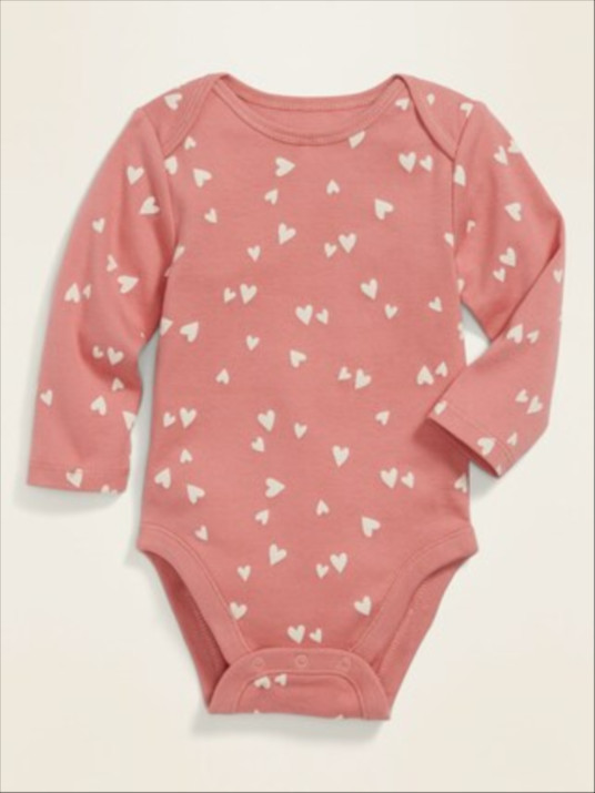 Printed Long-Sleeve Rib-Knit Bodysuit for Baby