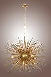 Golden STARBURST Chandelier Sputnik Lamp 12 Light Mid Century | Amazon (US)