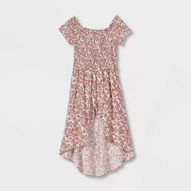 Girls' Smocked Walk-Through - art class™ Cream Floral | Target