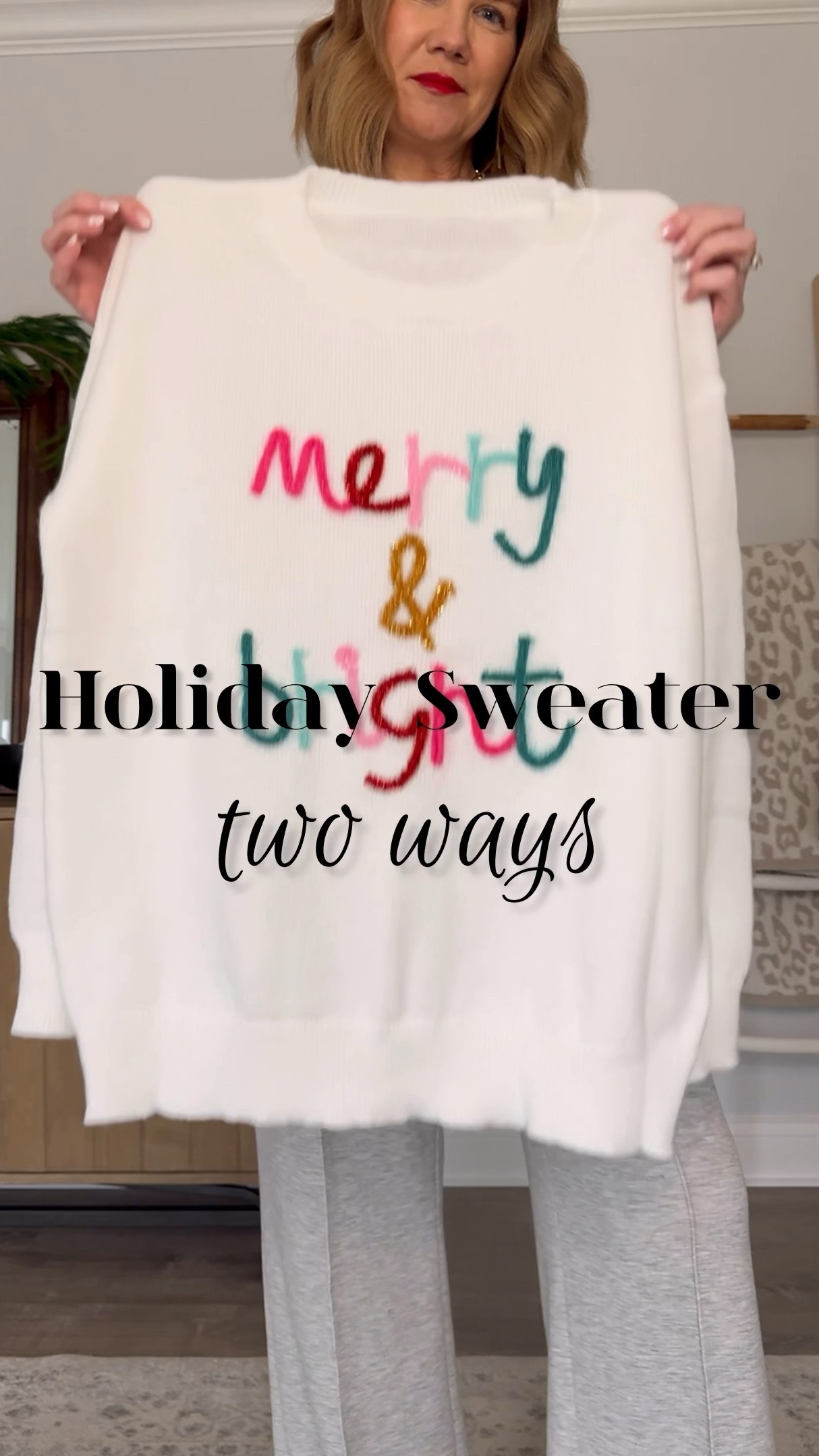 A couple of styling ideas for your favorite Christmas sweater: on dressy, one casual🎄 And these velvet pants are 🤌🏼🤌🏼

#christmasoutfitideas #holidayoutfitinspo #christmassweater  #founditonamazon #amazonfashion 

Casual holiday outfit, dressy holiday outfit, Christmas outfit, velvet pants, holiday style, over 40 fashion, festive style, what to wear, how to style, party outfit 

#LTKWatchNow #LTKHoliday #LTKStyleTip