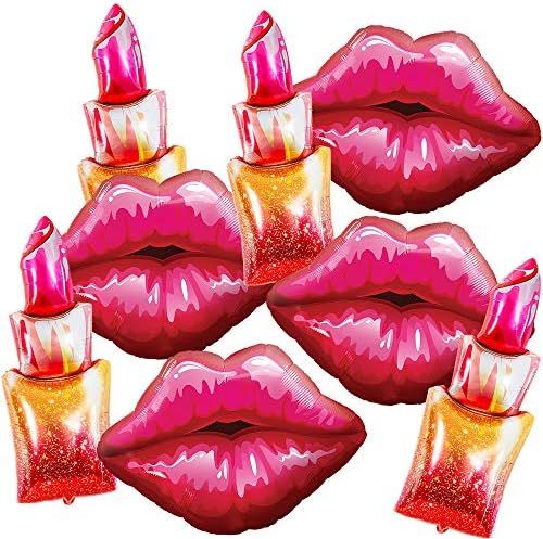 Giant Lipstick Balloons with Red Lip Balloons - 49 Inch | Makeup Balloons for Makeup Party Decora... | Amazon (US)