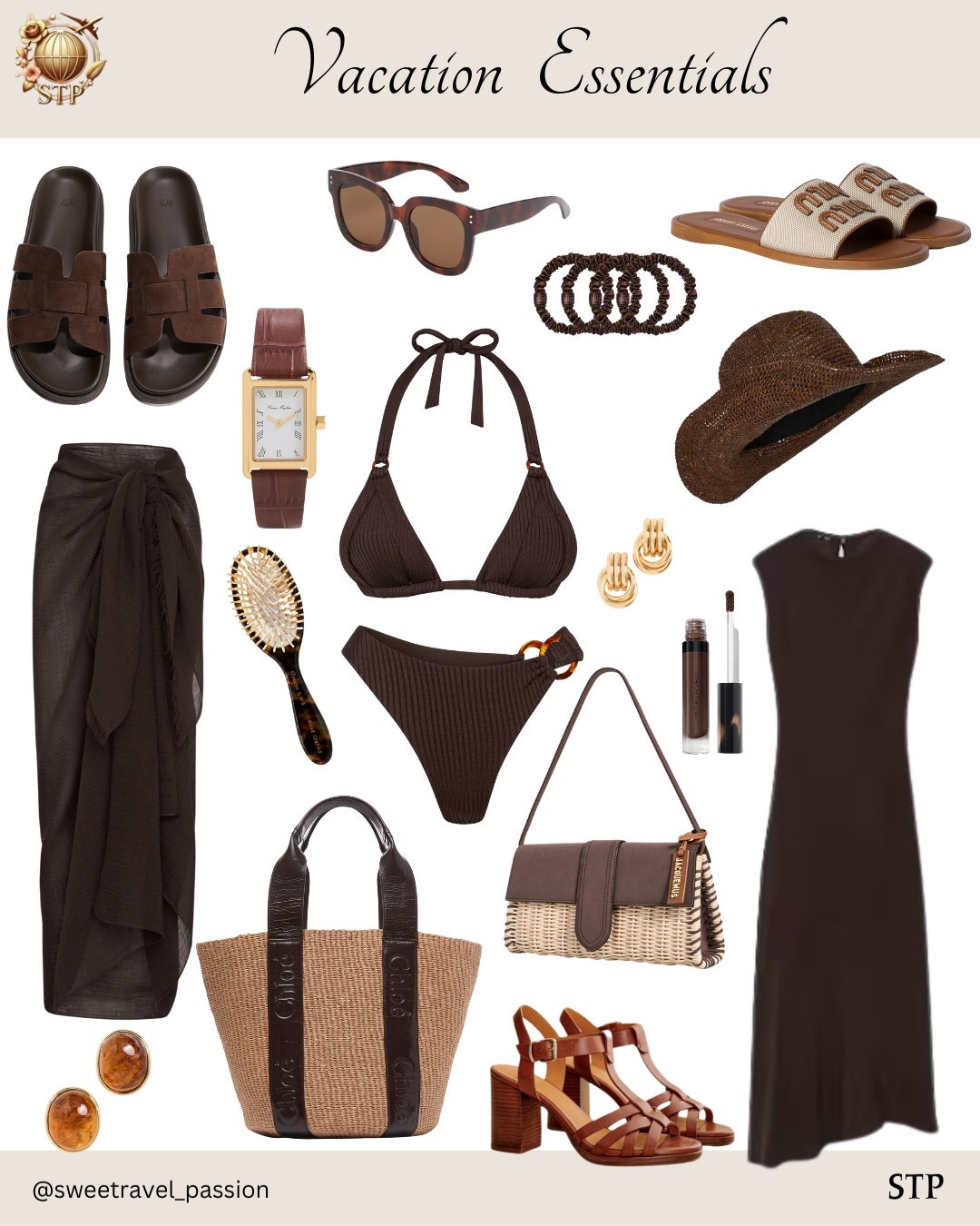 Vacation essentials, summer vacations, summer 2025 , brown essentials, chic, trendy outfits 

#LTKWedding #LTKStyleTip #LTKTravel