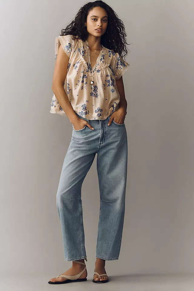 Miro High-Rise Tapered Crop Jeans | Anthropologie (US)