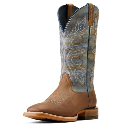 ARIAT Men's Standout Cowboy Boot, Cloud Blue/Loco Brown, 10.5 Wide | Amazon (US)