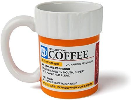 BigMouth Inc. The Prescription Coffee Mug – Hilarious 12 oz Ceramic Coffee Cup in the Shape of ... | Amazon (US)