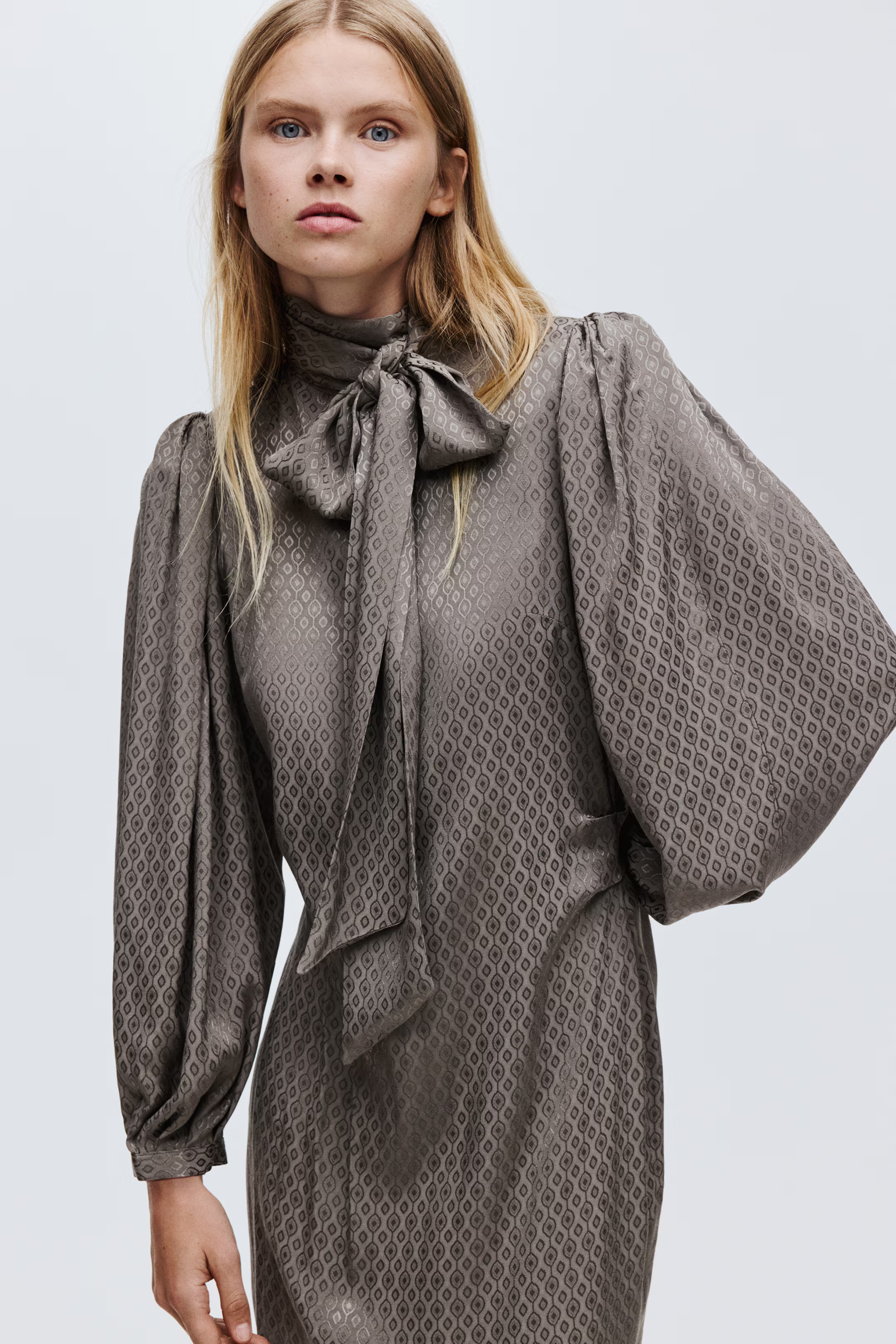 Tie-Neck Satin Dress | H&M (US + CA)