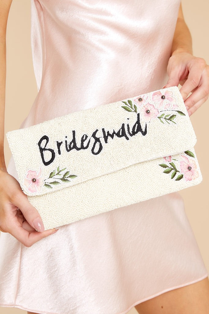 Happiest Of Times Ivory Beaded Clutch | Red Dress 