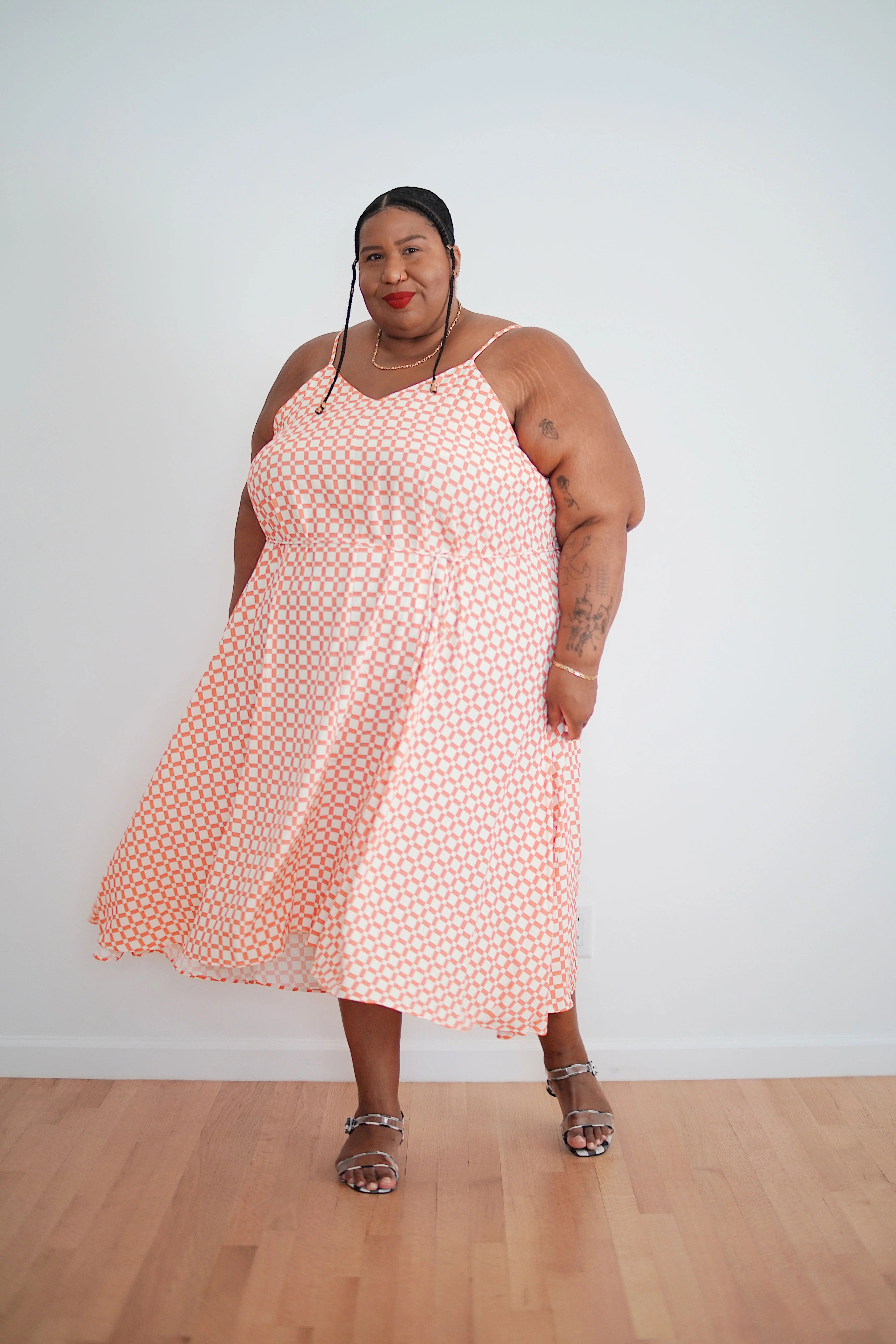 @itsmekellieb X WRAY Sunday Dress  Sunset Basket Check | WRAY