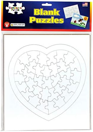 Hygloss Products - Compoz-A-Puzzle - Heart Shape - Fun Activity - Great for Arts & Crafts - White... | Amazon (US)