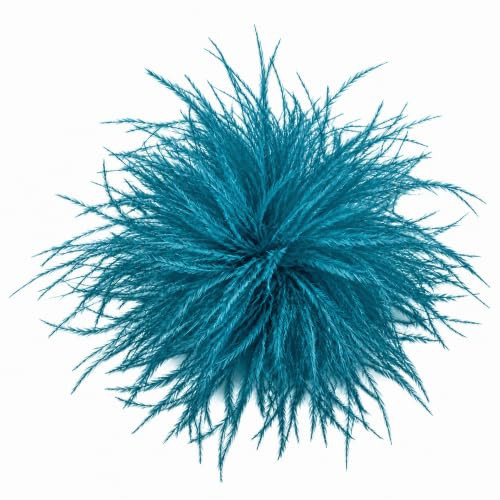 Ostrich Feather Brooch Pin for Clothes, Feather Flower Hair Clip for Women | Amazon (US)