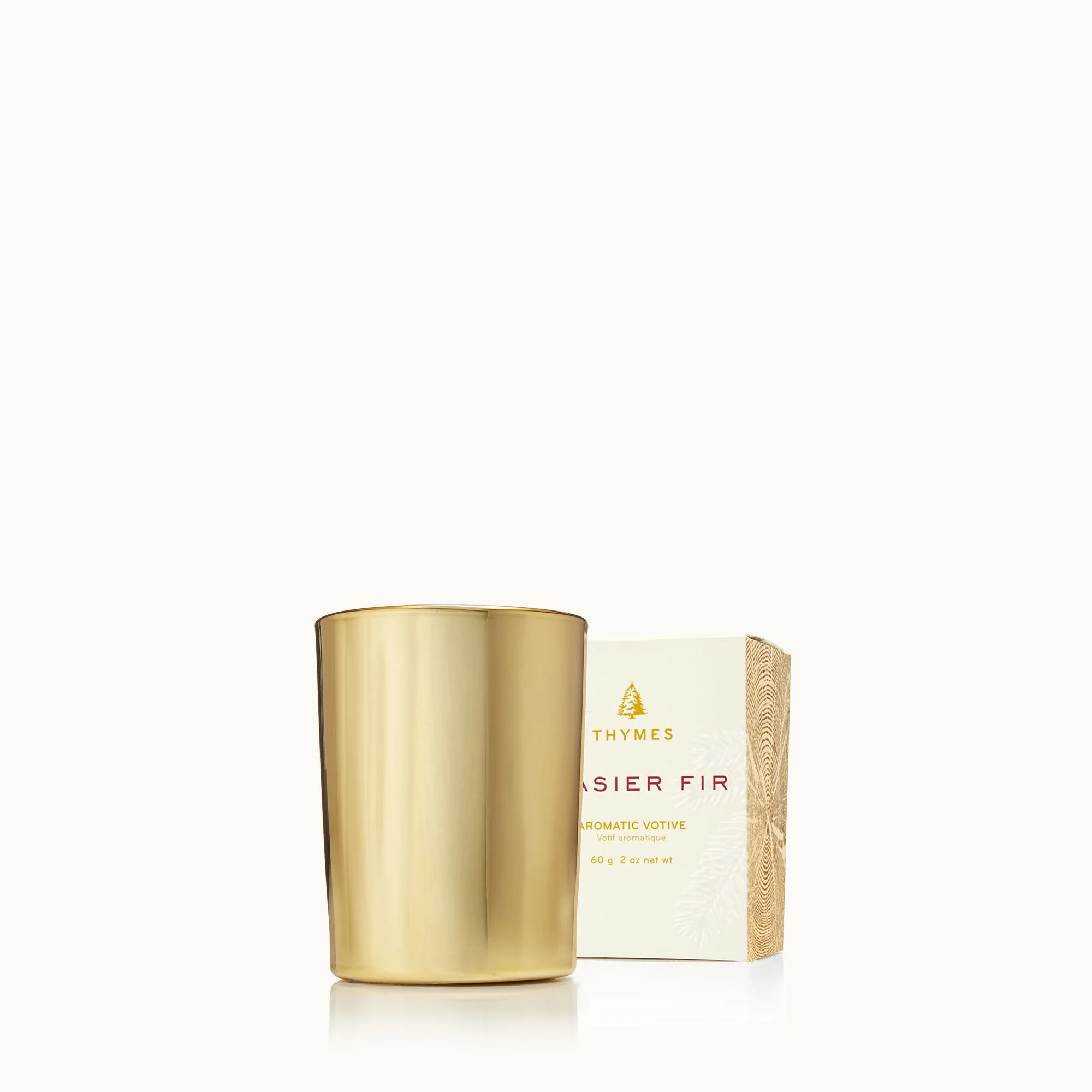Frasier Fir® Gilded Gold Votive Candle | Thymes