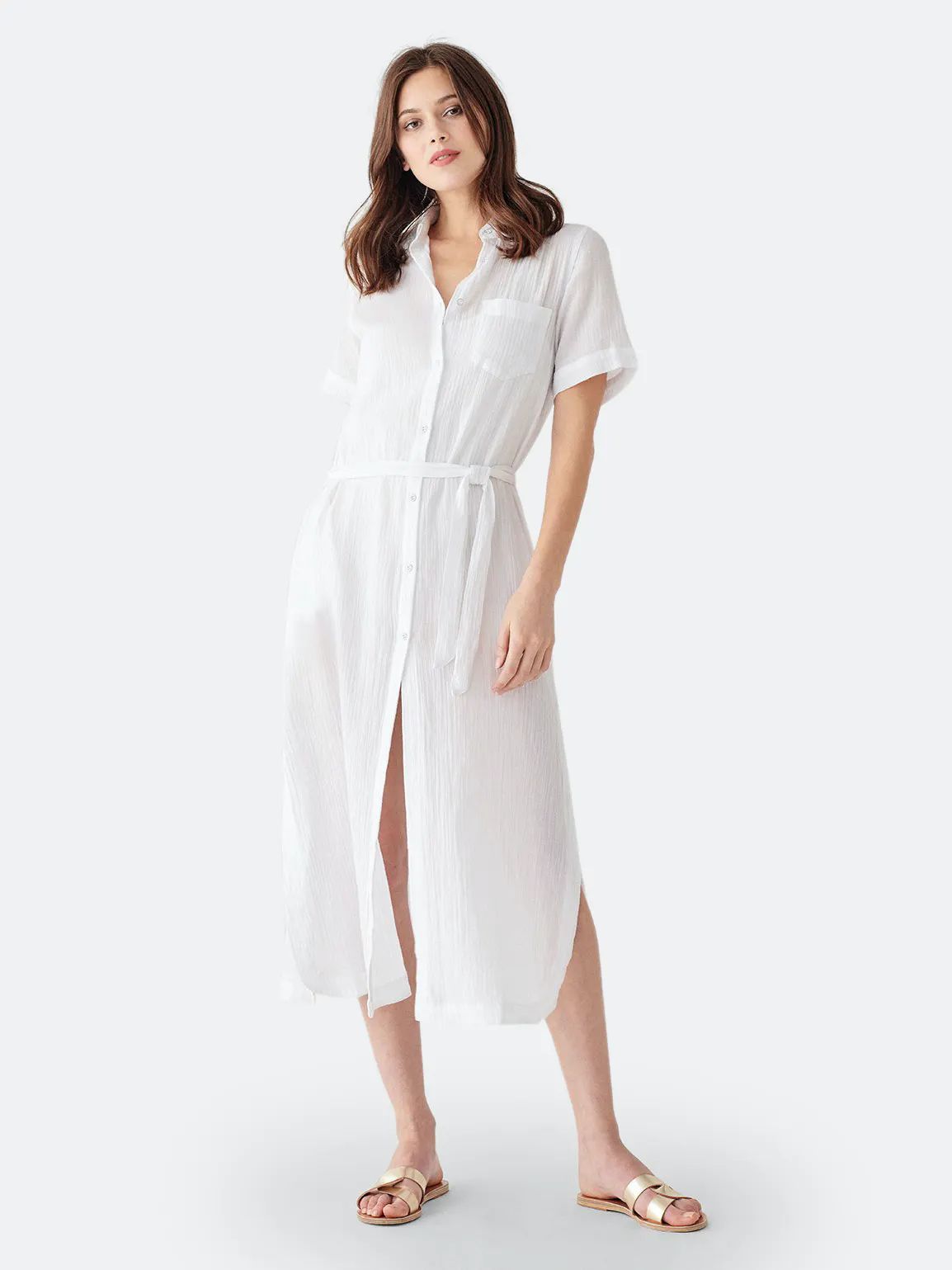 Fire Island Dress | Crinkled White | Verishop