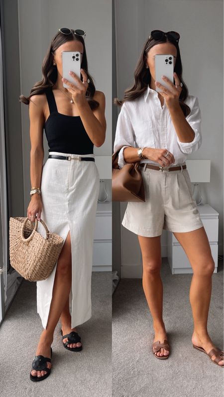 Abercrombie summer capsule wardrobe outfits 🤍

Size down in the skirt it comes up quite big! And the shorts go true to size I wear size 25 which I’d say is  a size 6 🫶🏽

#LTKstyletip #LTKsummer #LTKspring