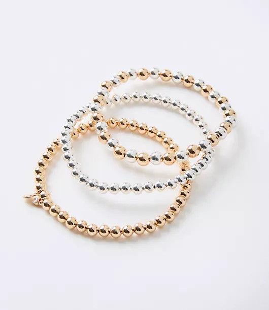 Loft Mixed Metal Stretch Bracelet | LOFT