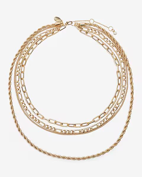 Multi Row Mixed Chain Necklace | Express