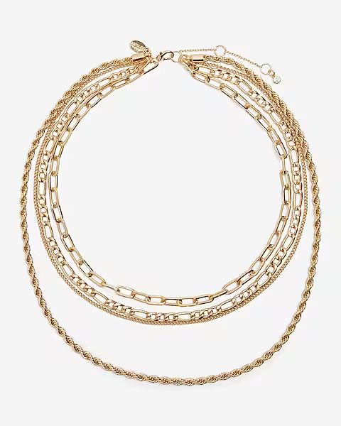 Multi Row Mixed Chain Necklace | Express