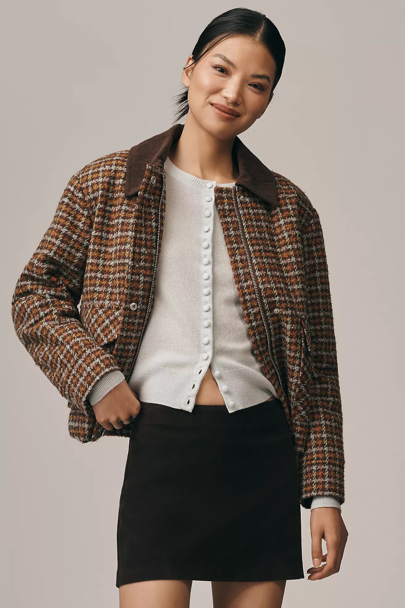 Avec Les Filles Oversized Plaid Bomber Jacket | Anthropologie (US)