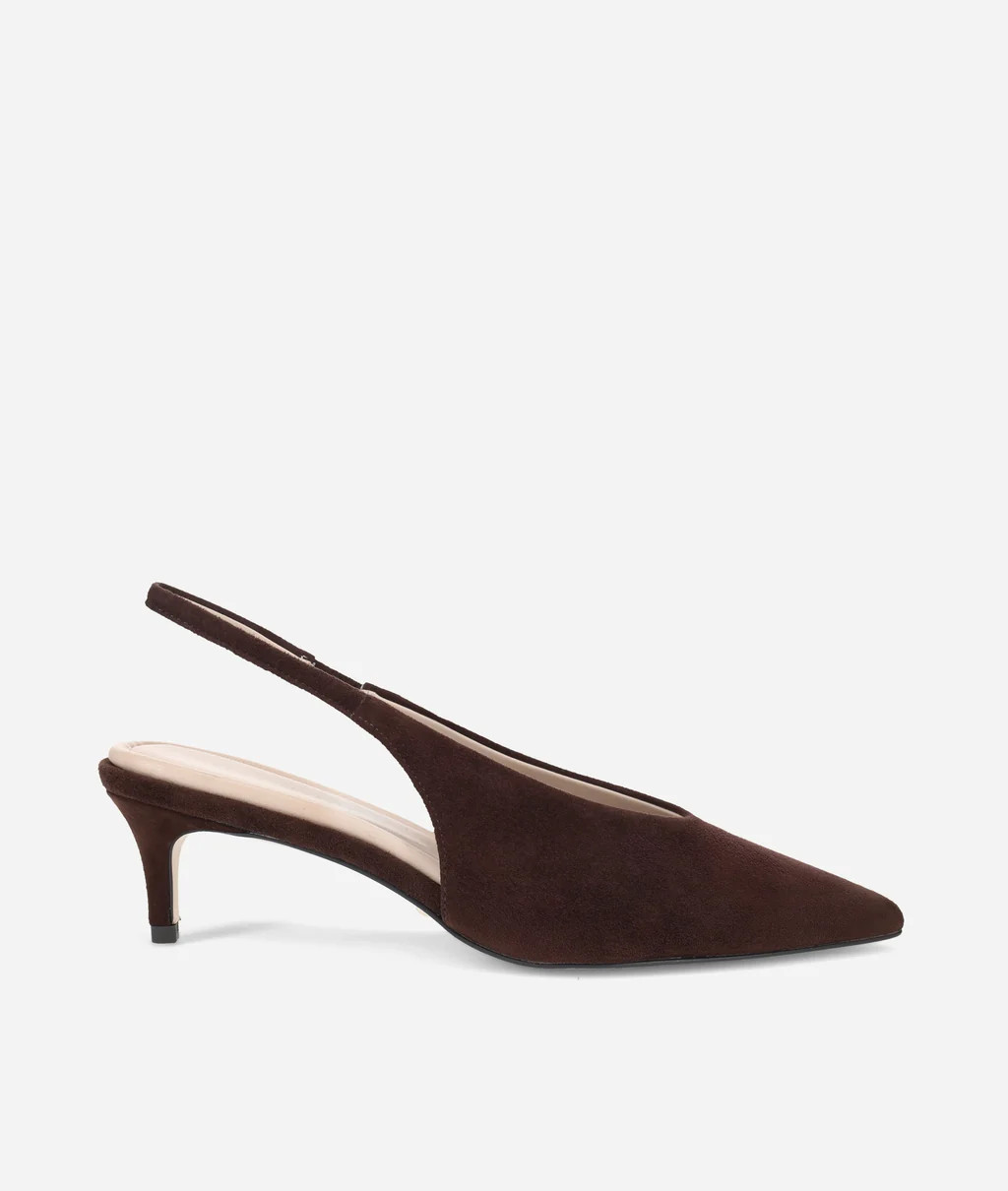 Abbee Slingback Pump Chocolate Suede | Pelle Moda