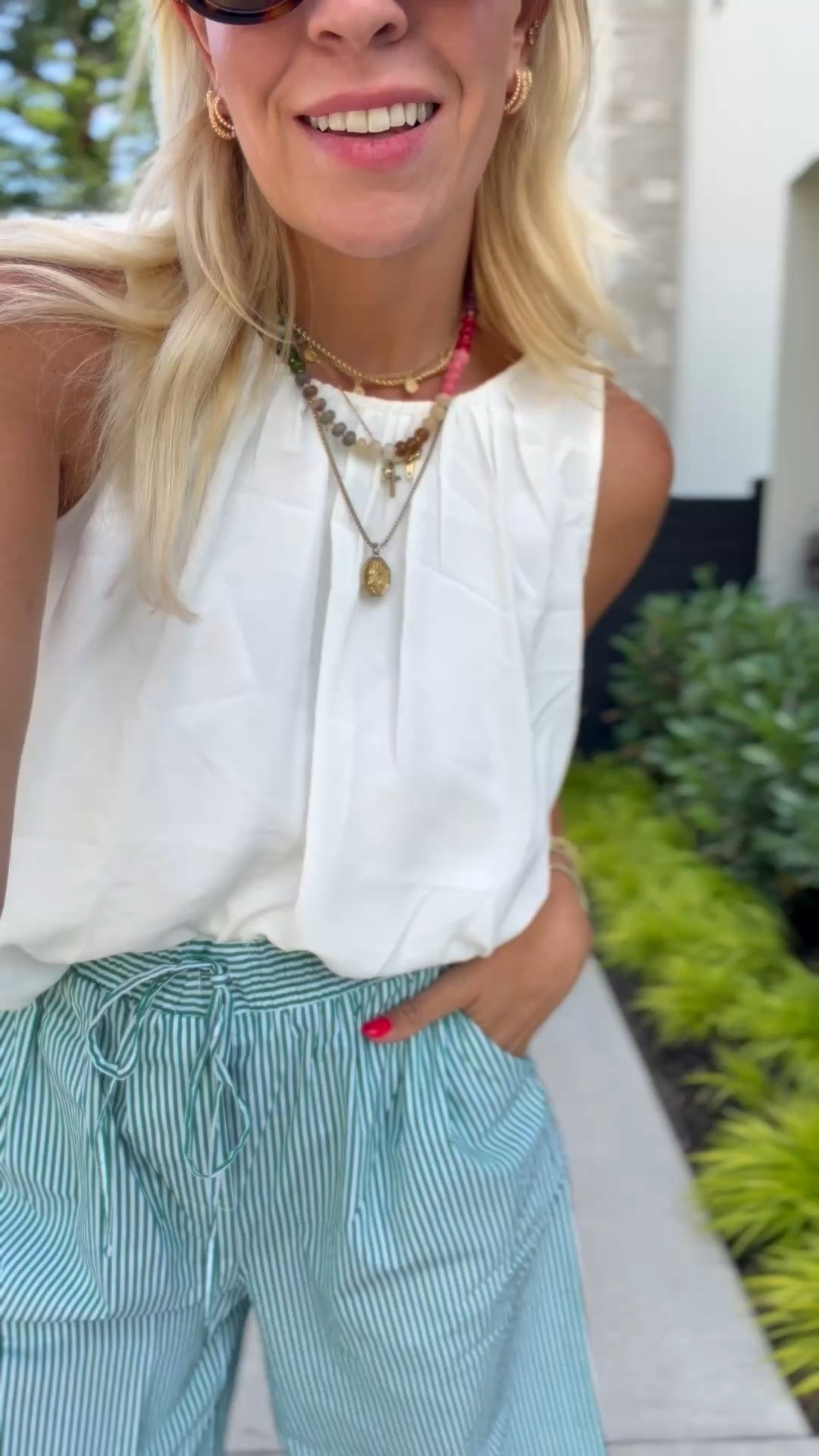 Wearing a size medium