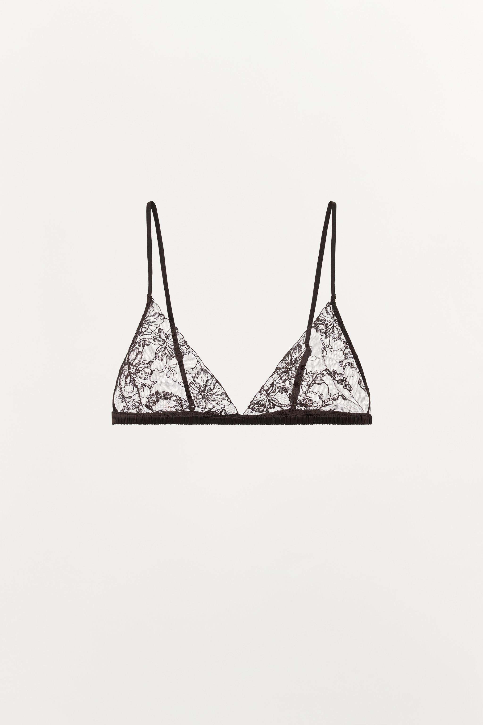 LACE TRIM TRIANGLE BRA | Zara US