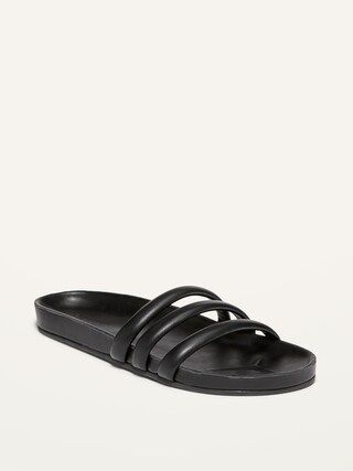 Women / ShoesFaux-Leather Triple-Strap Slide Sandals for Women | Old Navy (US)