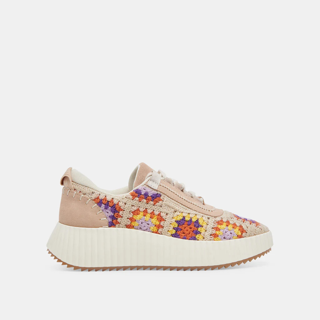 DOLEN CROCHET SNEAKERS PURPLE FLORAL CROCHET | DolceVita.com