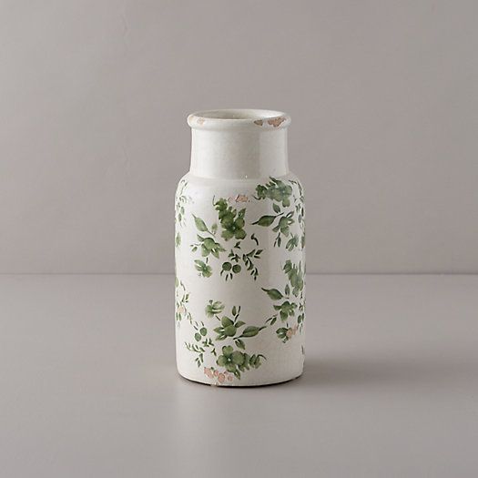 Green Chinoiserie Column Vase | Terrain