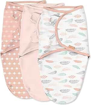 SwaddleMe by Ingenuity Original Swaddle - Size Small/Medium, 0-3 Months, 3-Pack (Coral Days) | Amazon (US)