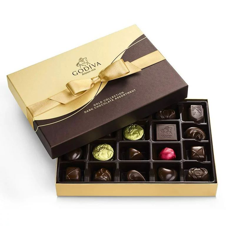 GODIVA Chocolatier Dark Chocolate Gift Box, 22-Ct. | Walmart (US)