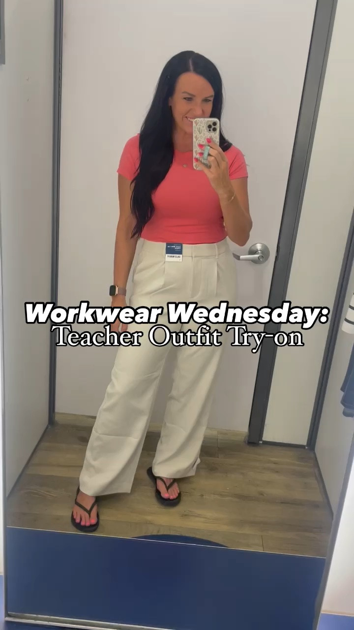 Workwear Wednesday try on of teacher outfits: wide leg trousers, a denim skirt, a maxi dress, and straight-leg cargos! 🍎 

Fit / sizing:
• Trousers fit TTS. I’m in a S and I’m 5’5” for reference. More colors!
• Denim skirt fits TTS. I’m in my normal size 4. Buttons are functional. Note that the striped mockneck top runs short and will only work with high waisted bottoms! I am in my normal size S.
• Maxi + vest- I sized up to a M in the maxi for a looser fit. (More colors.) Vest first TTS, I’m in a S. (Also comes in denim.)
• Straight leg Cargos fit TTS, I’m in a S (or size up if you like a looser fit. (More colors.)

Shop any of the posts on my page in the @shop.ltk app! Direct link— (affiliate)


@oldnavy @targetstyle #oldnavystyle #targetstyle #targetfinds #oldnavyfinds #ltksalealert

#LTKBacktoSchool #LTKVideo #LTKFindsUnder50