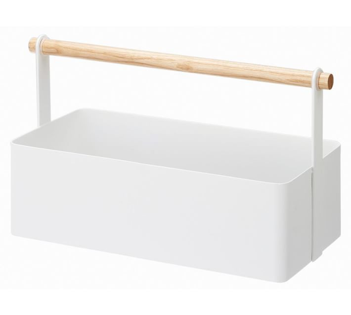 Yamazaki Wood Handle Bath Caddy | Pottery Barn | Pottery Barn (US)
