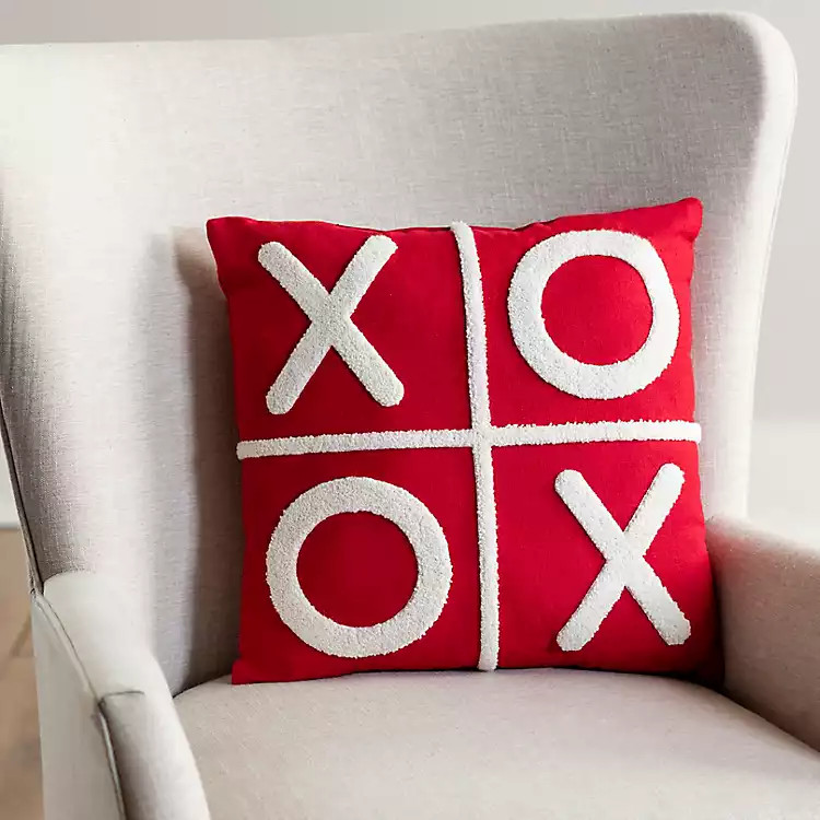 Red and White XOXO Pillow | Kirkland's Home