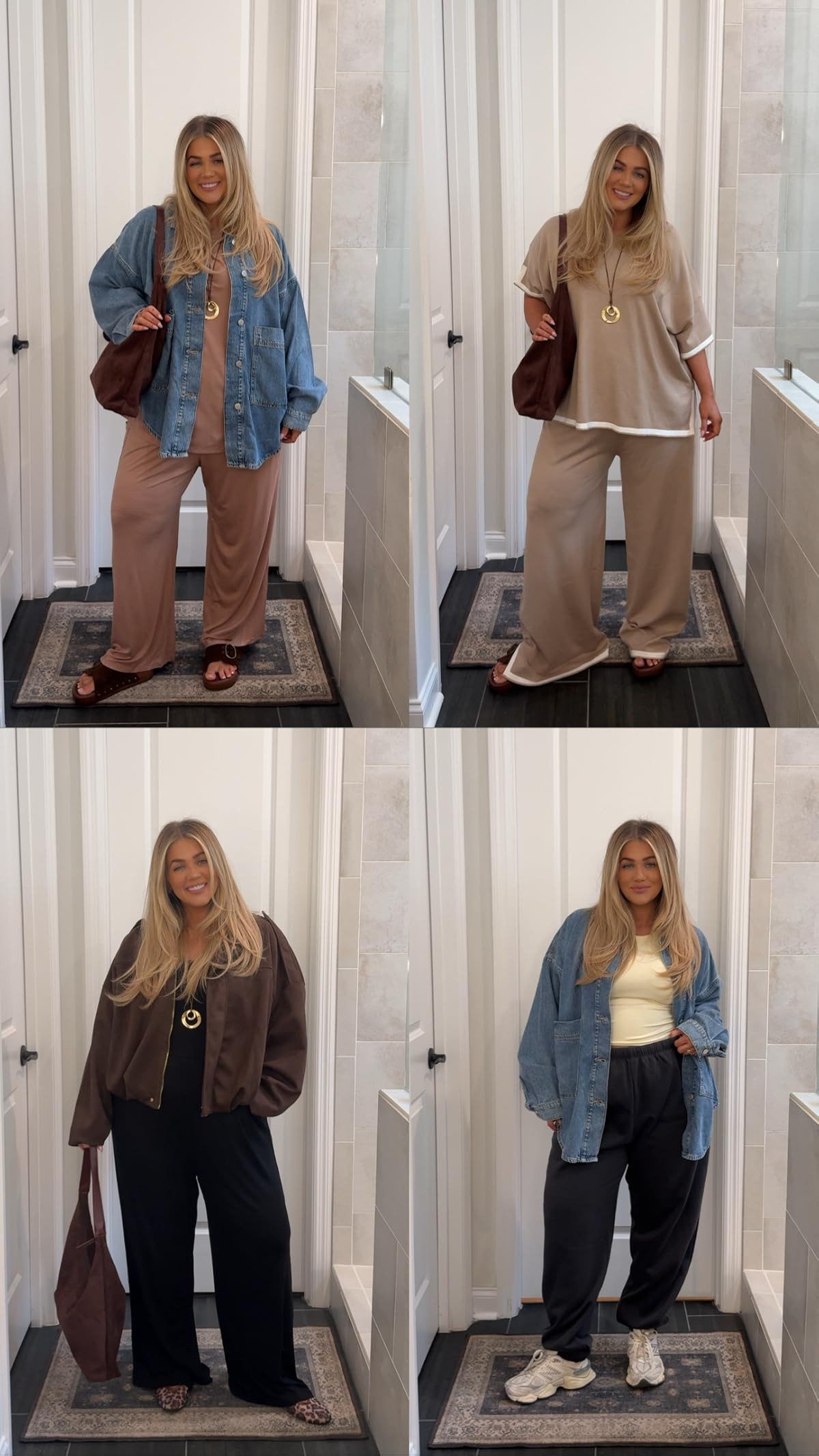 Imily Bela Womens Plus Size Lounge Sets 2 Piece Outfits Short Sleeve Pullover Tops Wide Leg Pants... | Amazon (US)