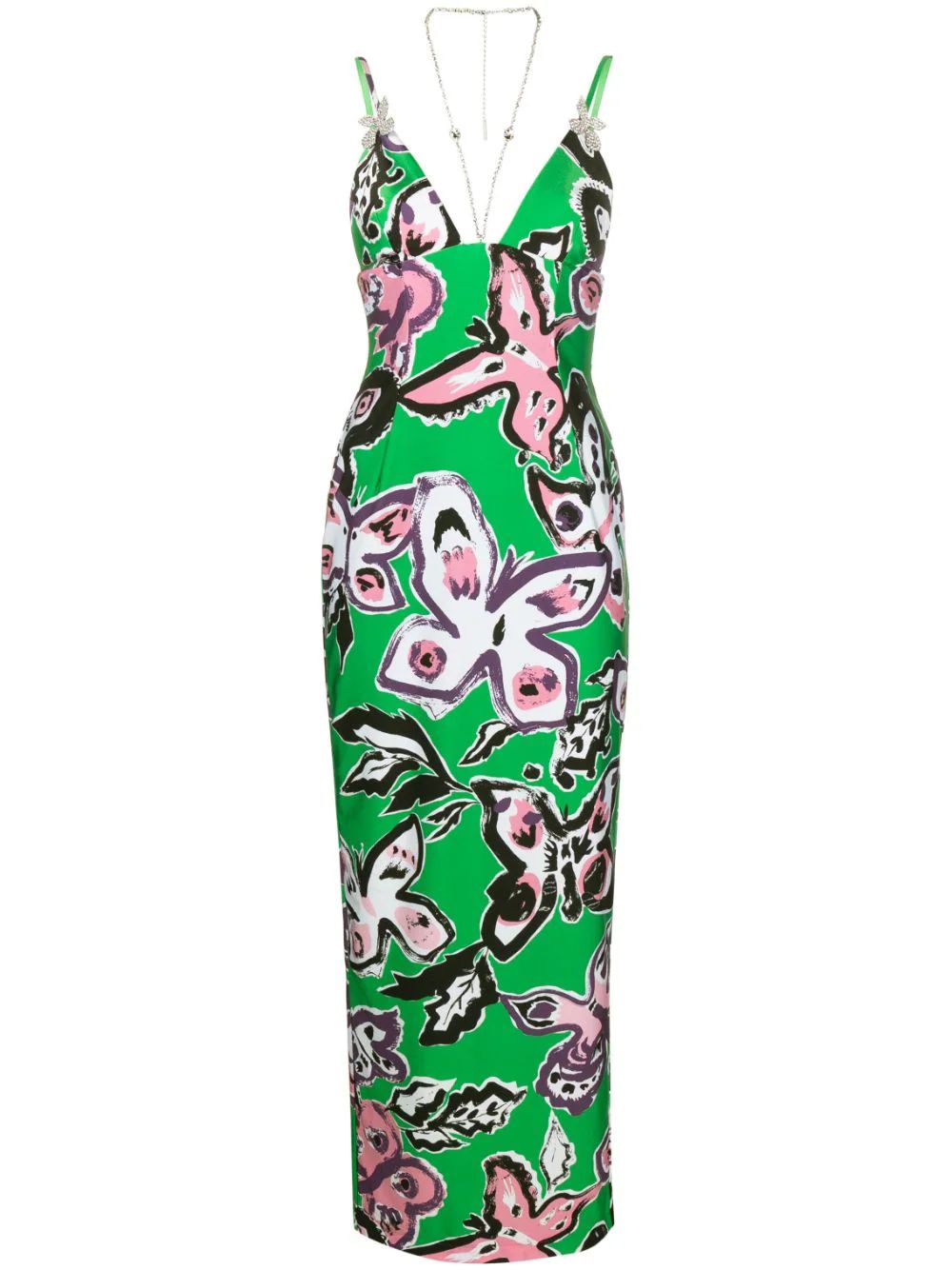 butterfly-print maxi dress | Farfetch Global