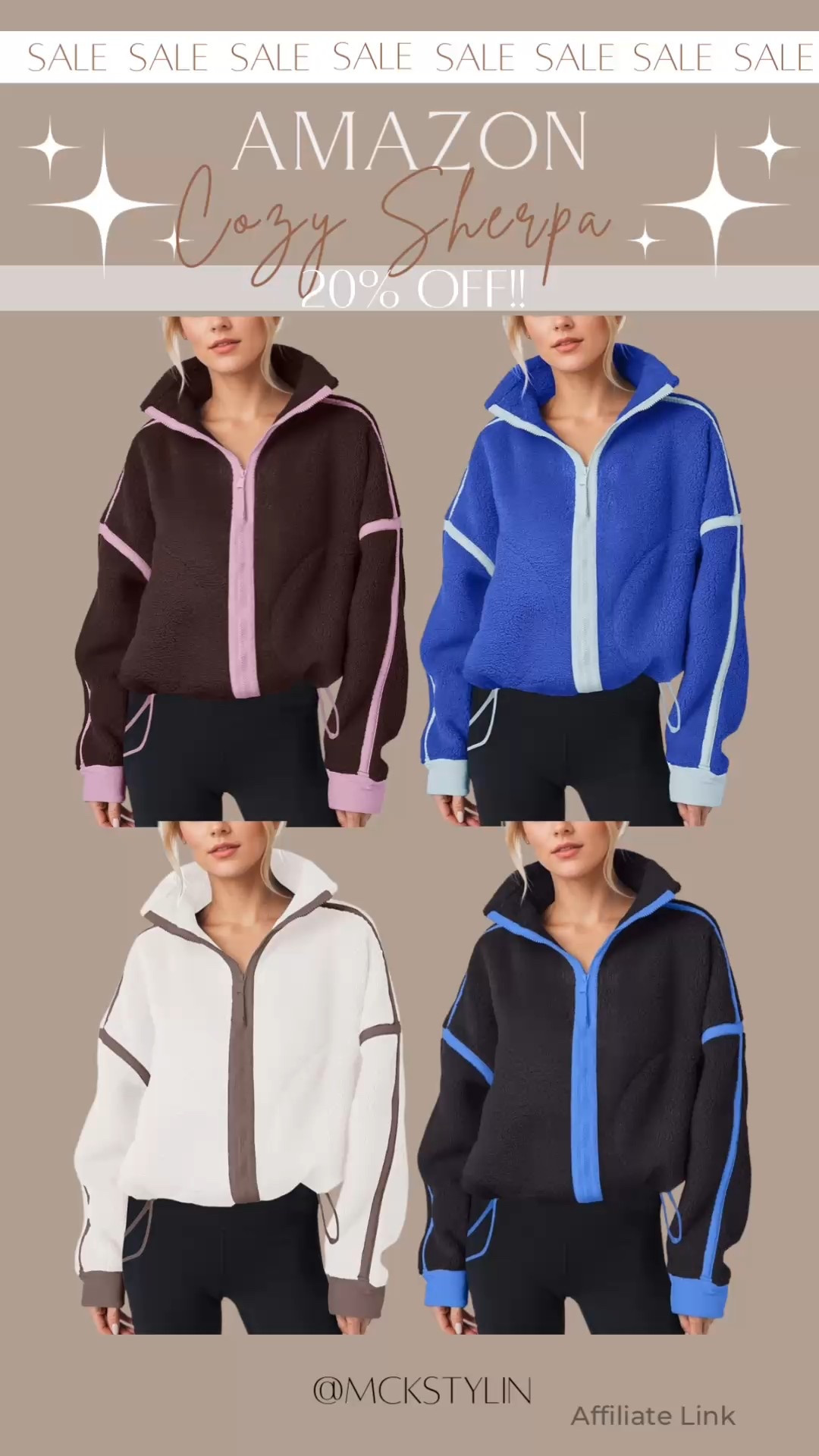 Cozy Sherpa jacket with clickable coupon! Making it less than $35! 

#LTKSaleAlert #LTKFindsUnder50 #LTKSeasonal