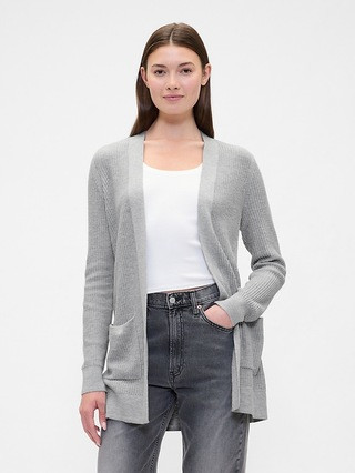 Relaxed Shaker-Stitch Open-Front Cardigan | Gap Factory