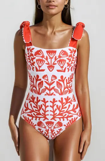 Red Coral Reversible One-Piece Swimsuit | Nordstrom