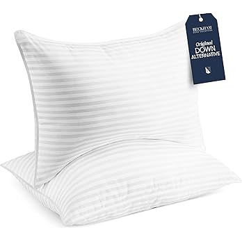 Beckham Hotel Collection Bed Pillows Standard / Queen Size Set of 2 - Down Alternative Bedding Ge... | Amazon (US)