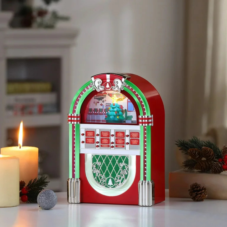Mr. Christmas 10.3" Vintage Christmas Jukebox - Red | Walmart (US)