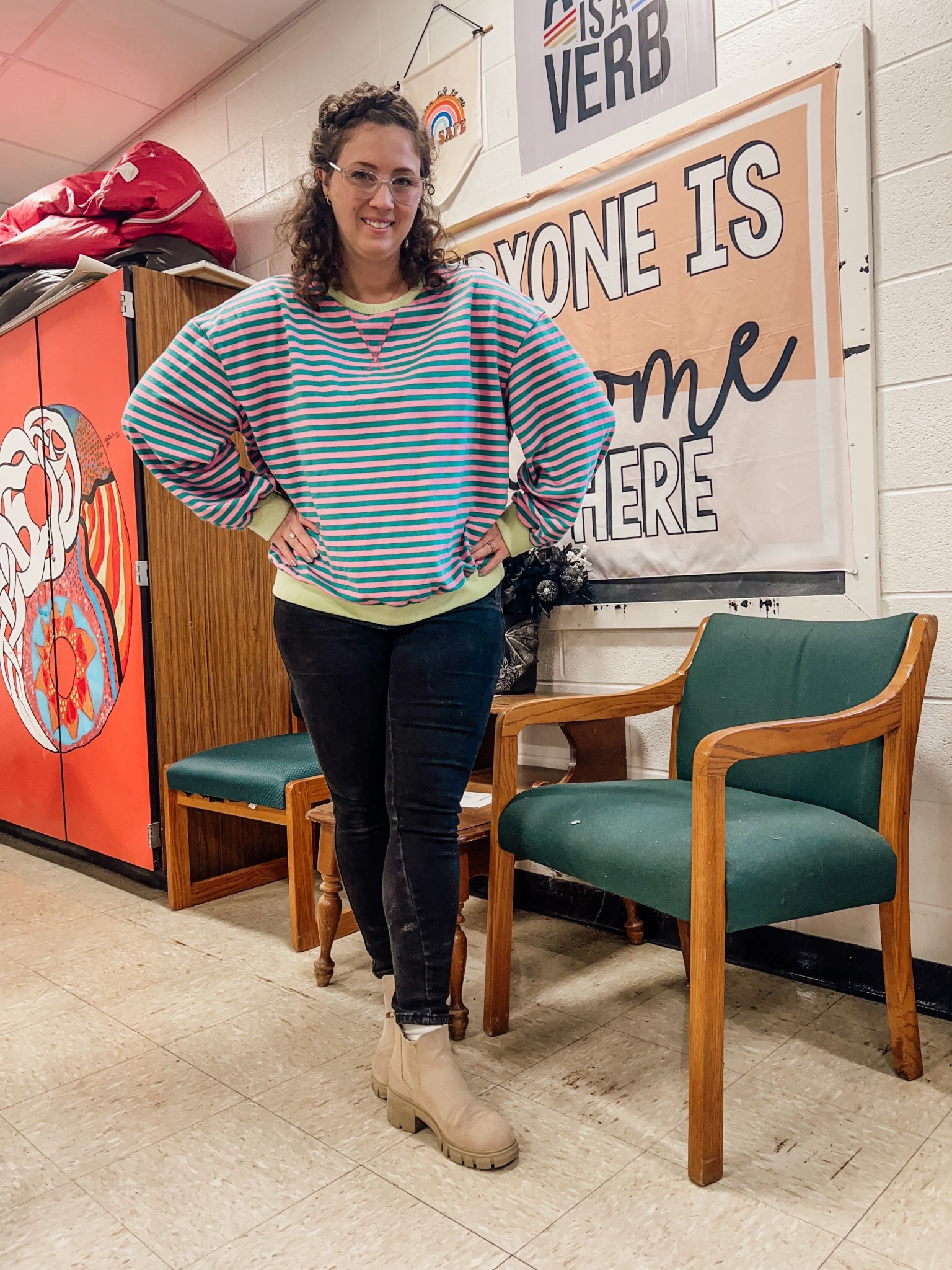 Day 68 ✔️ 

My husband shared his head cold so yay 😭

English teacher ootd 

#LTKWorkwear #LTKMidsize #LTKFindsUnder50