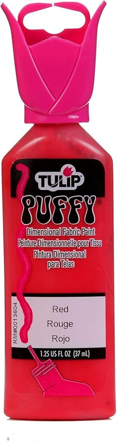 Tulip Dimensional Fabric Paint 1-1/4 Ounces-Puffy-Red | Amazon (US)