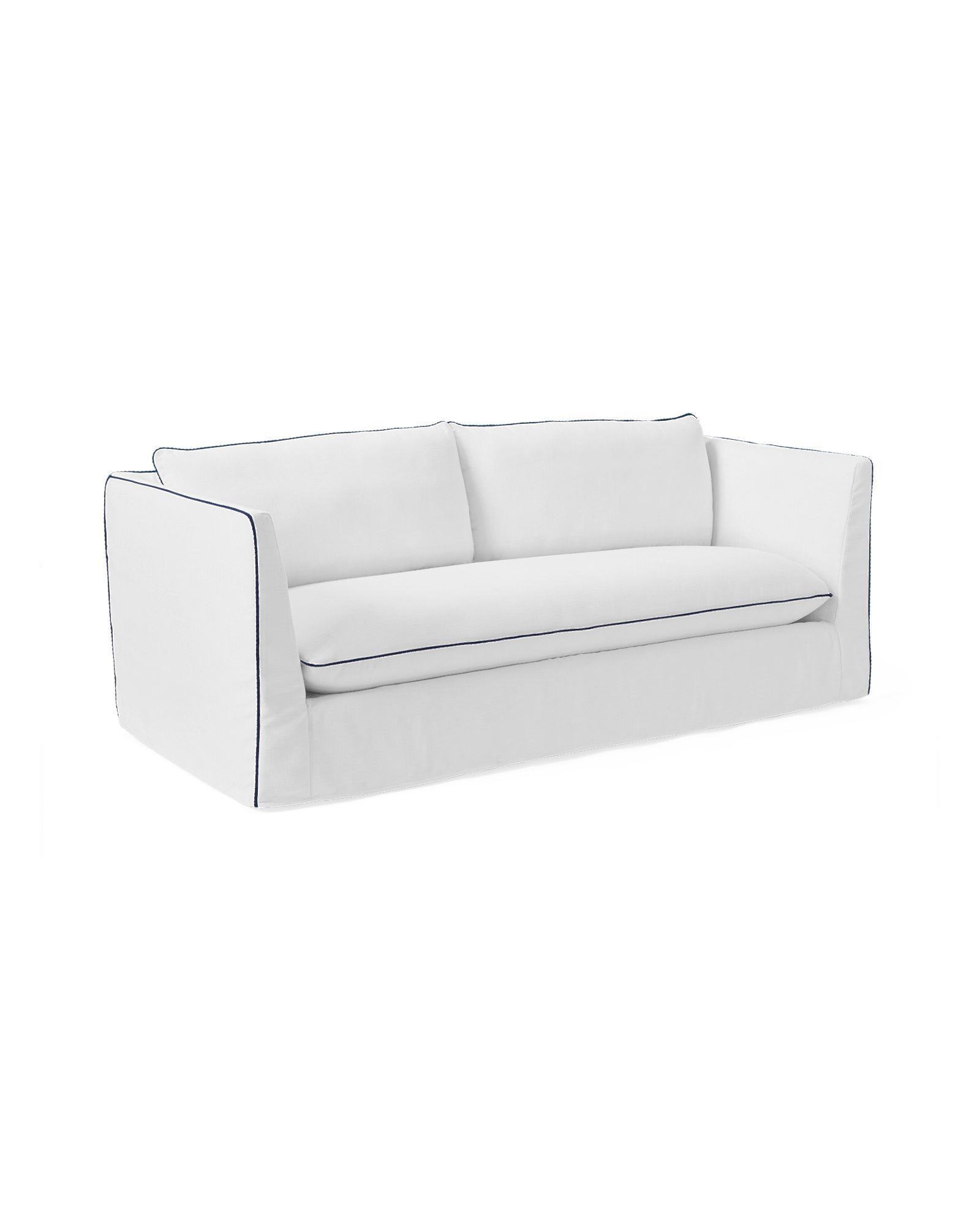 Paros Sofa with Mediterranean Blue Rope Trim | Serena and Lily