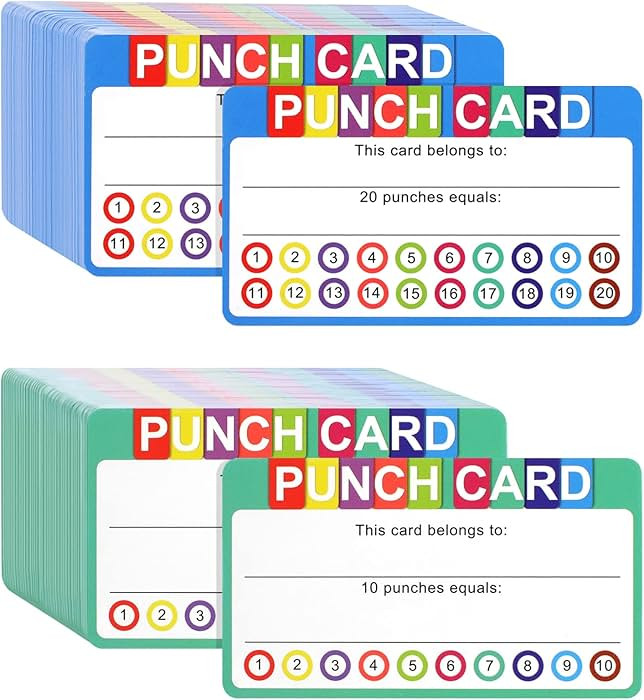Punch Cards for Classroom, 240 Pack Kids Behavior Reward Punch Cards, Incentive Punch Card for ki... | Amazon (US)