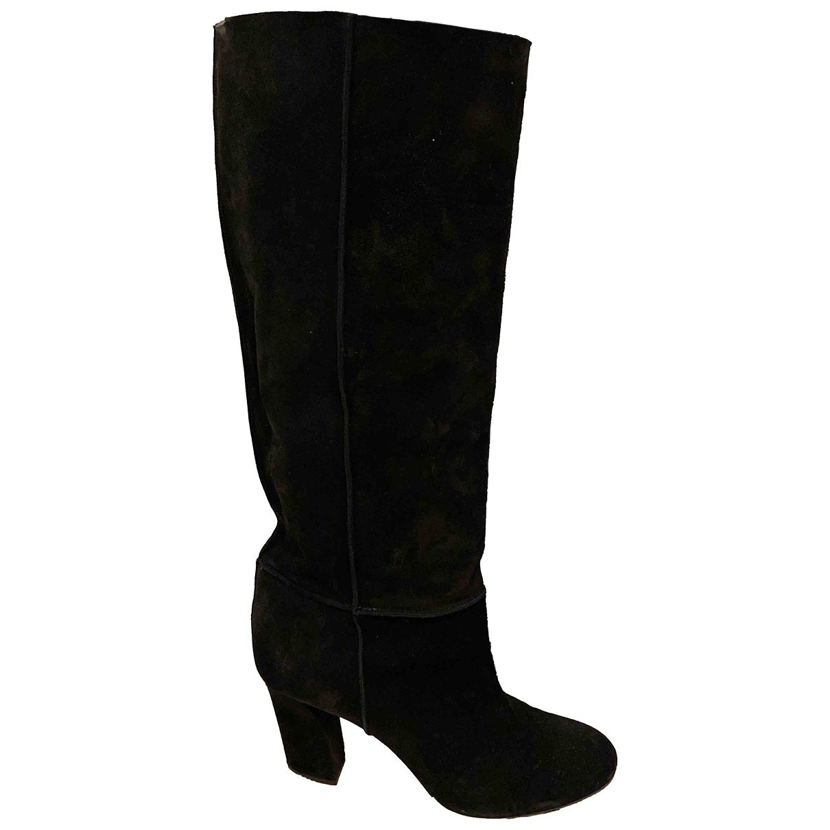 Casadei Black Suede Boots for Women | Vestiaire Collective (Global)