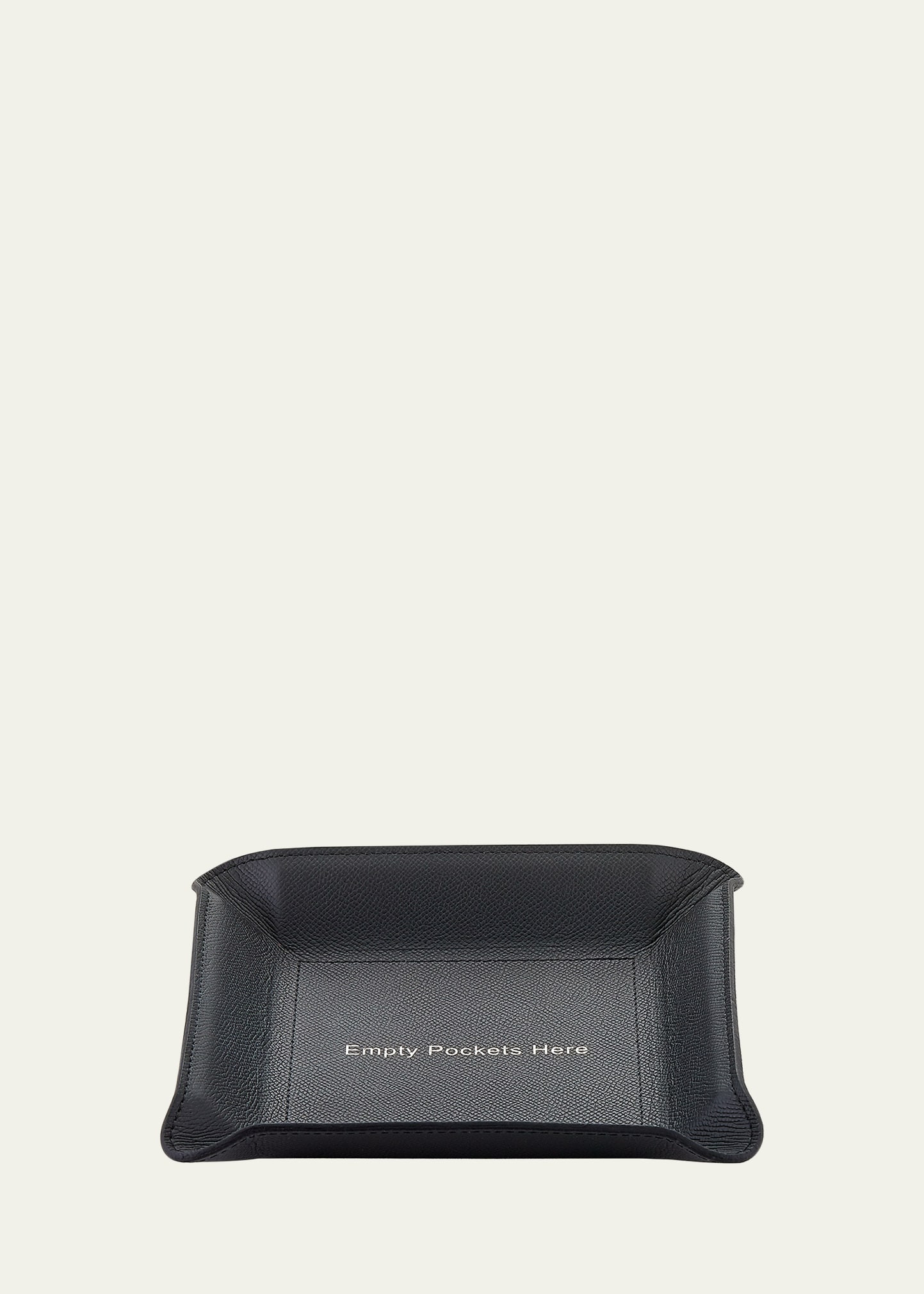 Graphic Image "Empty Pockets Here" Leather Valet Tray | Bergdorf Goodman