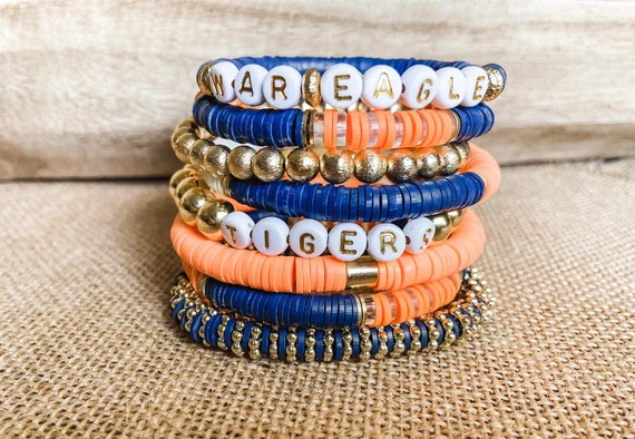 Auburn Bracelets Womens Game Day Bracelets Collegiate - Etsy | Etsy (US)