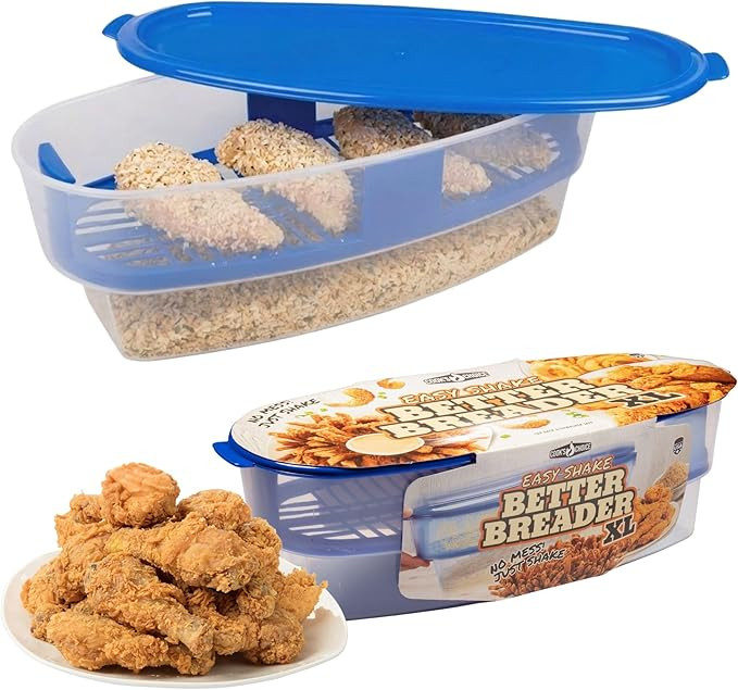 COOK'S CHOICE XL Original Better Breader Batter Bowl- All-in-One Mess Free Breading Station Tool-... | Amazon (US)