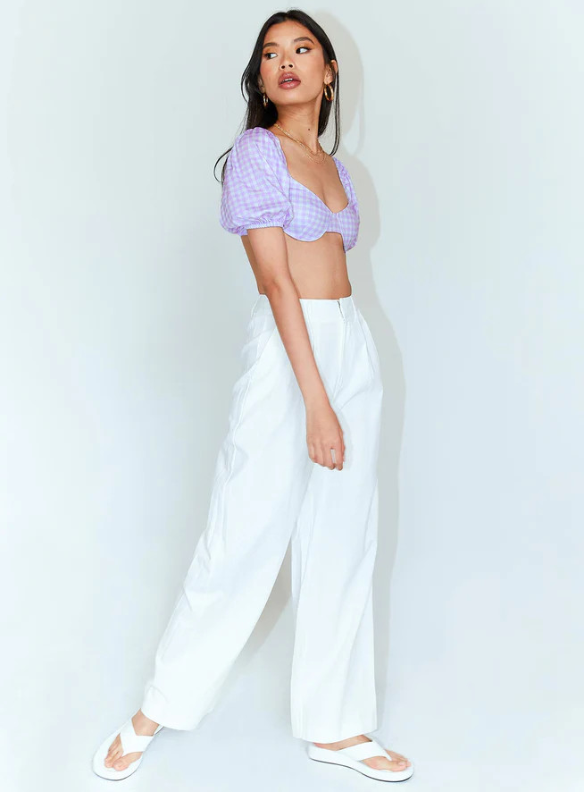 Ayla Linen Pants White | Princess Polly US